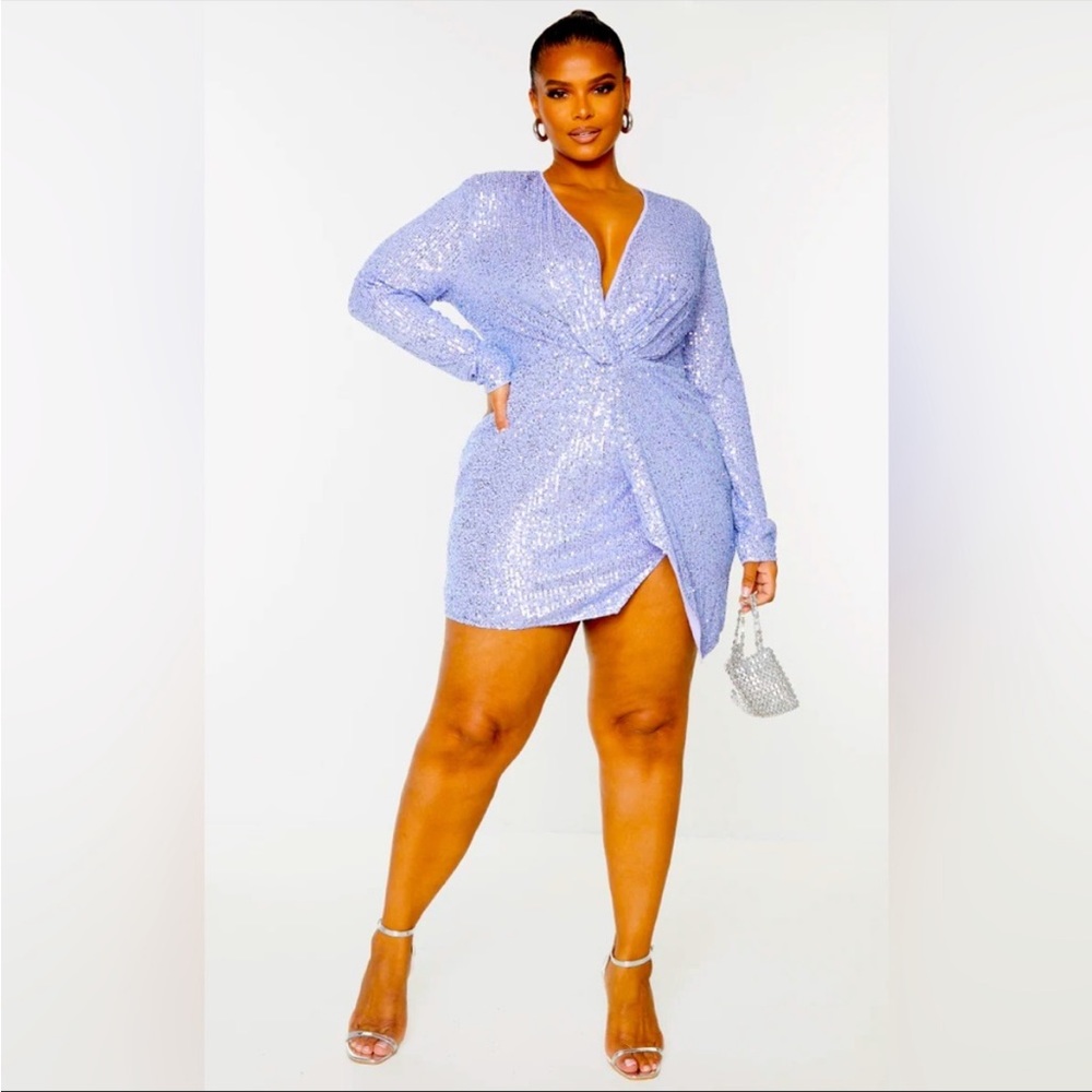 Purple sparkly party dress